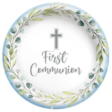 My First Communion 10" Round Plates - Blue 20/CT