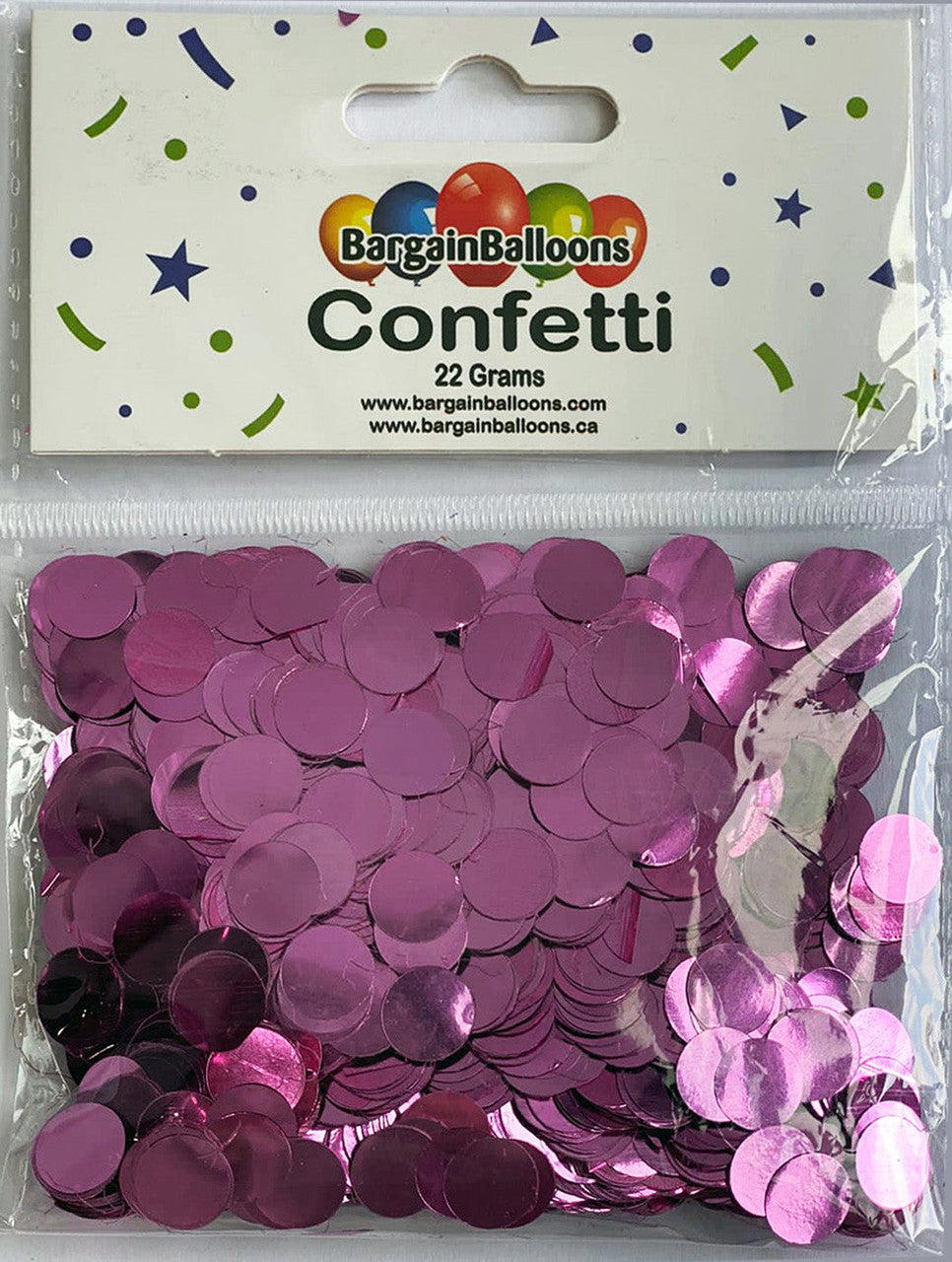 Round Balloon Confetti Dots 22 Grams Foil Pink 1CM-Round