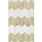 Gold and White Scalloped Foil Fringe Door Curtain 3.25 ft x 6.5 ft