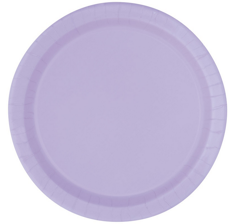 Lavender Solid Round 7" Dessert Plates 20/CT