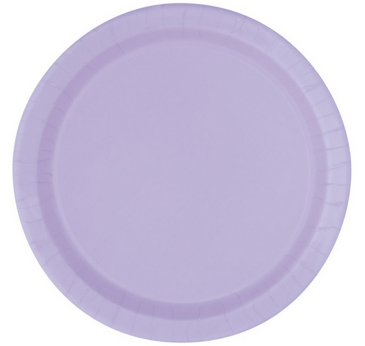 Lavender Solid Round 7" Dessert Plates 20/CT