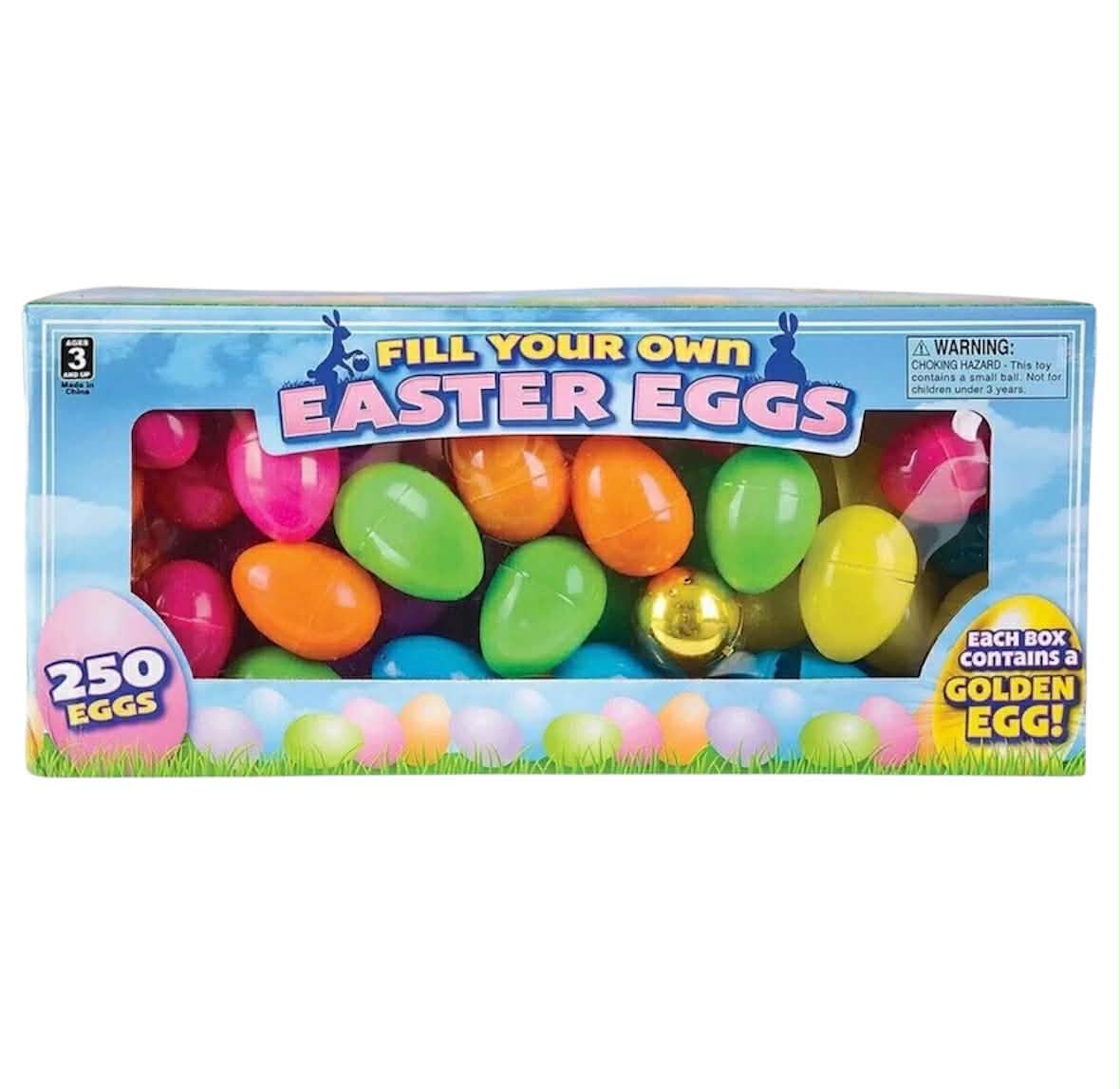 Fill Your Own Easter Eggs - 250 Pack Hinged Plastic Fillable Eggs for Easter Egg Hunt