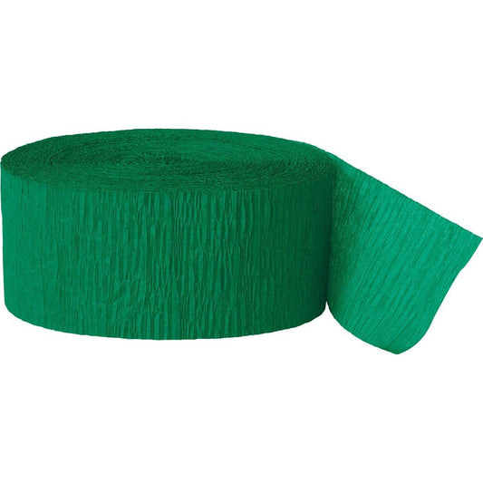 Emerald Green Crepe 81' Party Streamer Decoration