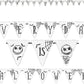 Disney Tim Burton's Nightmare Before Christmas Canvas Pennant Banner Includes 1 Ribbon