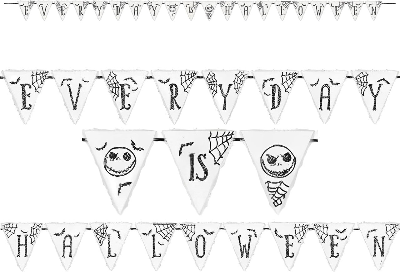 Disney Tim Burton's Nightmare Before Christmas Canvas Pennant Banner Includes 1 Ribbon