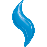 Blue Curve Foil Balloon 36"