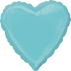 Robin's Egg Blue Heart Shape Foil Balloon 18"