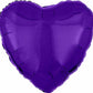 18" Heart Shaped Metallic Purple Foil Balloon