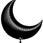 Jumbo Black Crescent Moon Foil Balloon