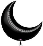Jumbo Black Crescent Moon Foil Balloon