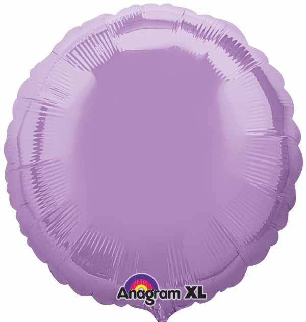 18" Round Pearl Lavender Foil Balloon