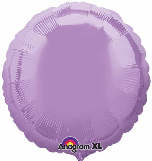 18" Round Pearl Lavender Foil Balloon