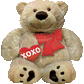 Anagram 28" Jumbo Supershape Cuddly Bear Love XOXO Foil Balloon