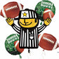 Anagram Touch Down Football Balloon Bouquet 5 PCE Mylar Foil