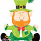 Anagram 22" Sitting Leprechaun St. Patrick's Day Air-Filled Decorative Foil Balloon