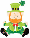 Anagram 22" Sitting Leprechaun St. Patrick's Day Air-Filled Decorative Foil Balloon