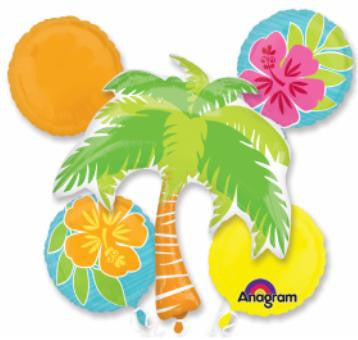 Sunny Summer Tropical Days Foil Balloon Bouquet