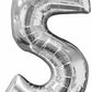 Number 5 Balloon in Silver