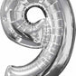 Number 9 Balloon in Silver