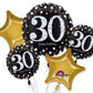 Anagram Sparkling 30 Happy Birthday 5 Pack Foil Balloons Bouquet Decor