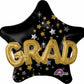 Jumbo Congrats Grad Star Gold Graduation Foil Balloon Graduate