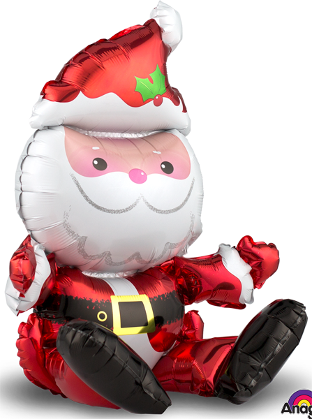 21" Sitting Santa Claus on a Shelf  Air Filled