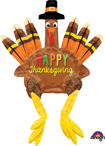 sitting turkey balloon decoration