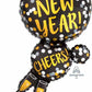 Happy New Year Champagne Glasses Jumbo Balloon