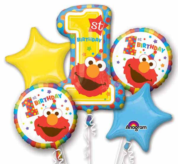 Elmo 1st Birthday Balloon Bouquet