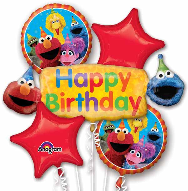 Sesame Street Big Balloon Bouquet Happy Birthday