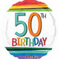 happy 50th Birthday Balloon Rainbow