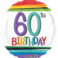 happy 60th Birthday Balloon Rainbow