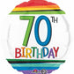 happy 70th Birthday Balloon Rainbow