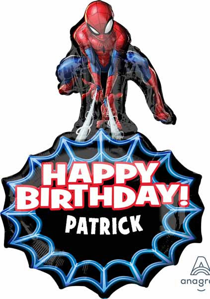 Personalized Spider-Man Foil Balloon