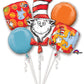Anagram Dr Seuss Balloon Bouquet 5 Foil Balloons Party Decor