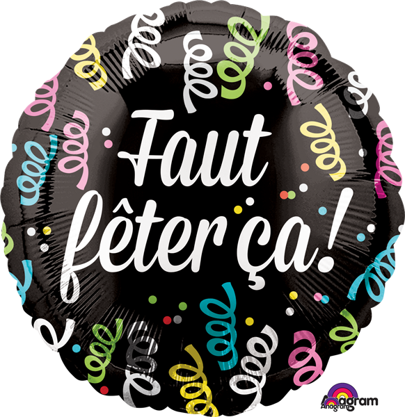 Faut FÃªter Ã‡a French Language Party Balloon