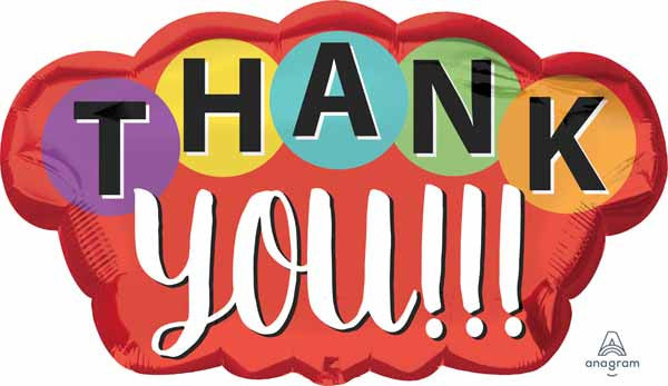 Big Thank You Foil Balloon 30"