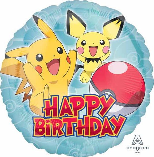 Anagram 18" Pokemon Pikachu Happy Birthday Decorative Foil Balloon