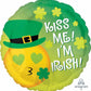 Anagram 18" Round Kiss Me Irish Emoji St. Patrick's Day Foil Balloon