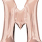 16" Air-Filled Letter M Shape Foil Balloon Rose Gold