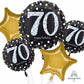 Anagram Sparkling 70 Happy Birthday Party 5 Foil Balloons Bouquet Arrangement