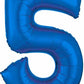 16" Air-Filled No. 5 Shape Foil Balloon Decoration Blue