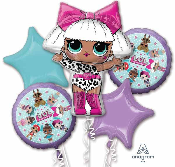 LOL Surprise Balloon Bouquet 5 Pack | Party Balloons – Dazzling Party ...