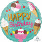 Happy Birthday Ice Cream Theme Balloon
