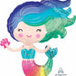 Colorful Mermaid Foil Balloon