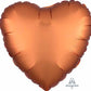18" Heart Shape Satin Luxe Amber Foil Balloon