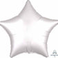 19" Star Satin Luxe White Satin Foil Balloon