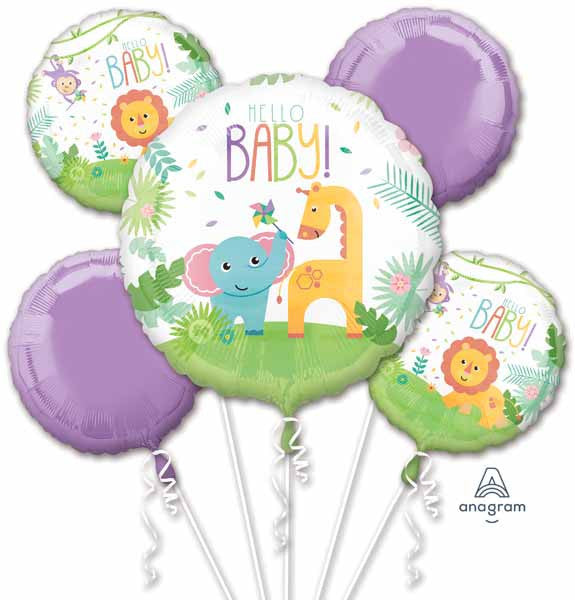 Gender Neutral Baby Shower Balloon Bouquet