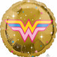 Gold Wonder Woman Symbol Foil Balloon