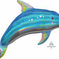 Holographic Blue Dolphin Jumbo Foil Balloon